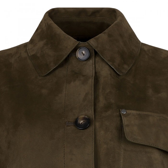 Suede oversized jacket