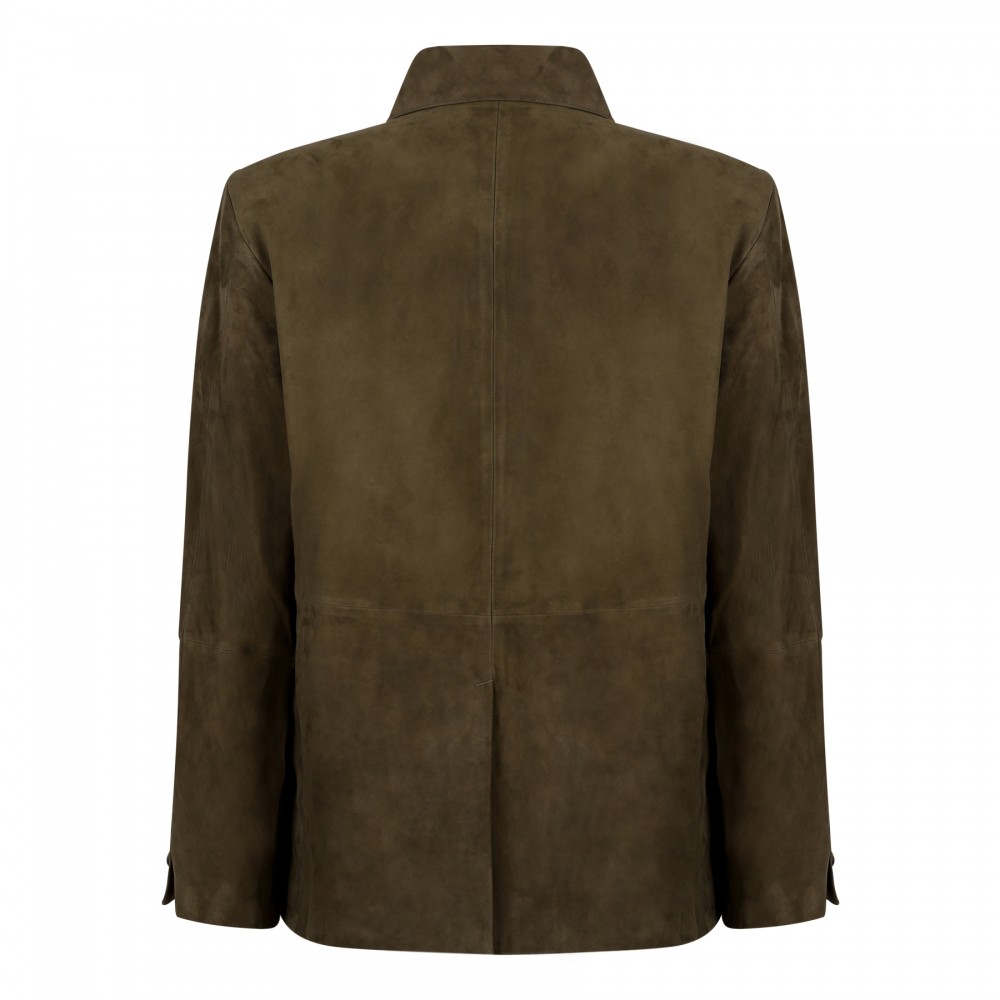 Suede oversized jacket