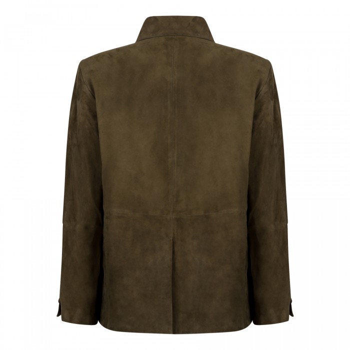 Suede oversized jacket