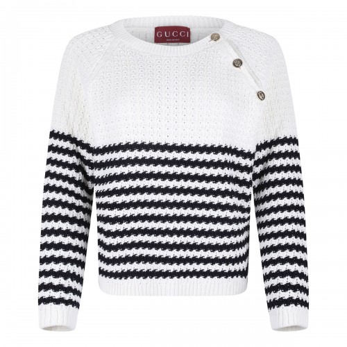 Striped knit cotton top