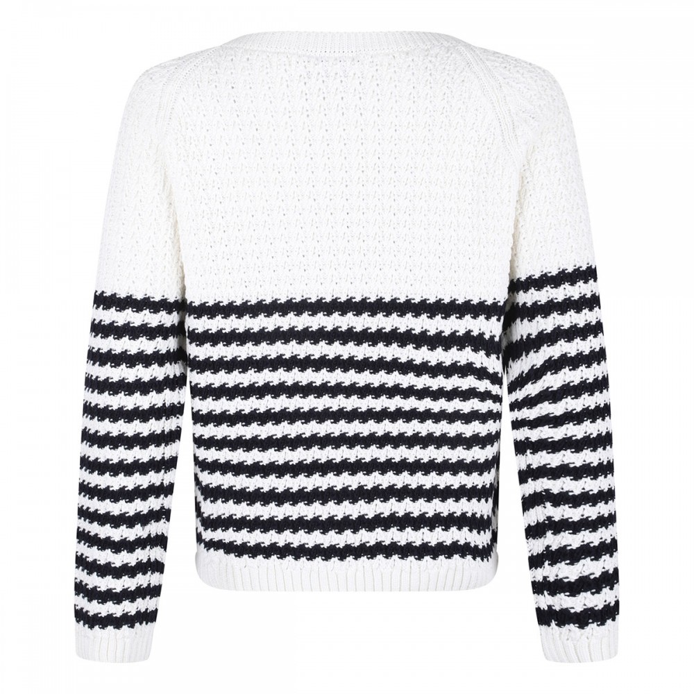 Striped knit cotton top