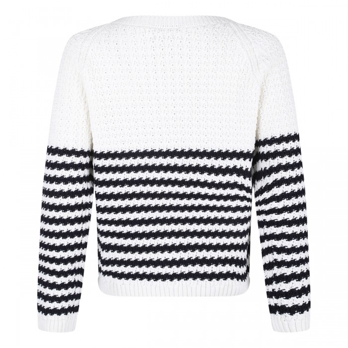 Striped knit cotton top