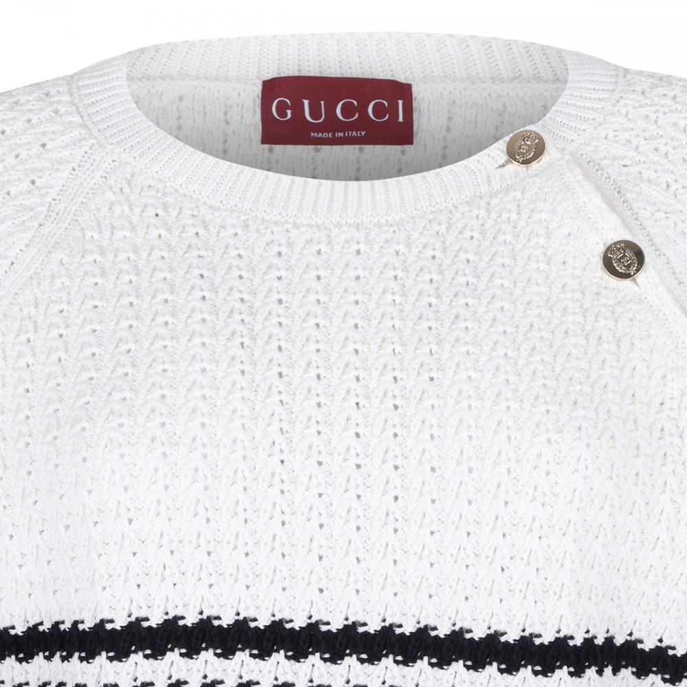 Striped knit cotton top