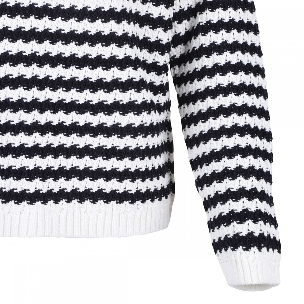 Striped knit cotton top