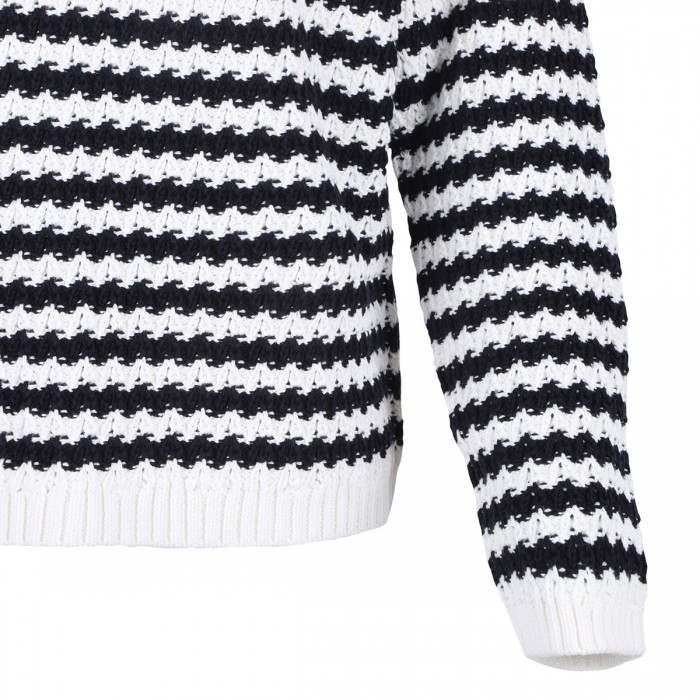 Striped knit cotton top