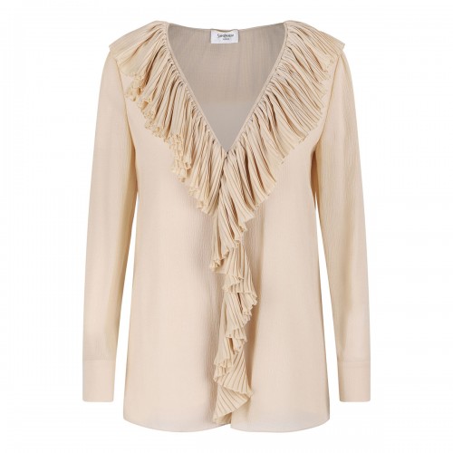 Silk crepon muslin blouse