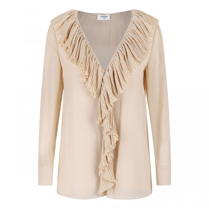 Silk crepon muslin blouse