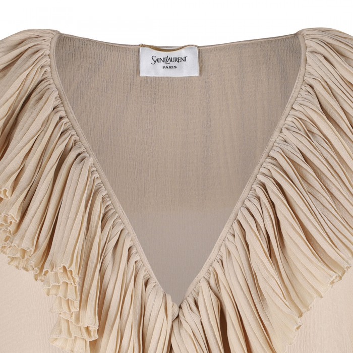 Silk crepon muslin blouse