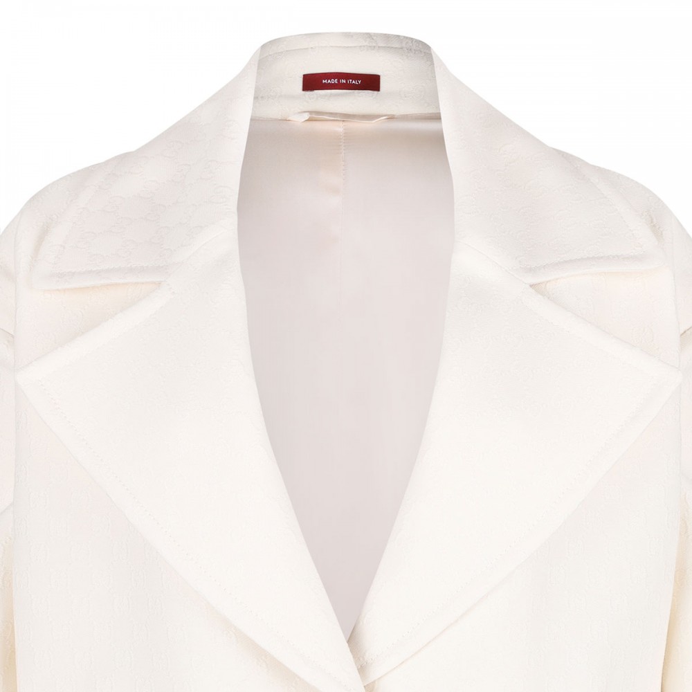 Silk wool crêpe coat