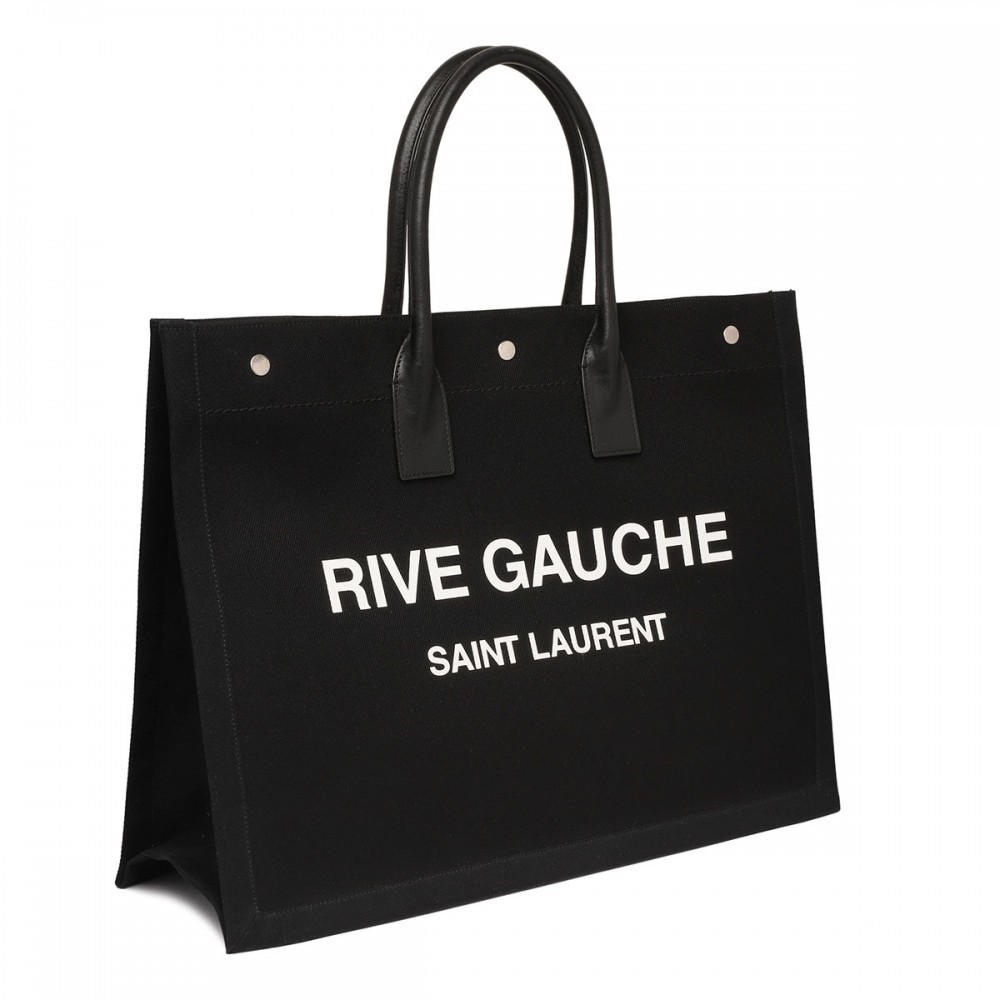 トートバッグ SAINT LAURENT RIVE GAUCHE LARGE TOTE BAG IN CANVAS Rive Gauche large tote bag | Le Noir - Unconventional Luxury