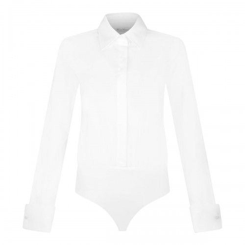 Stretch cotton body-shirt