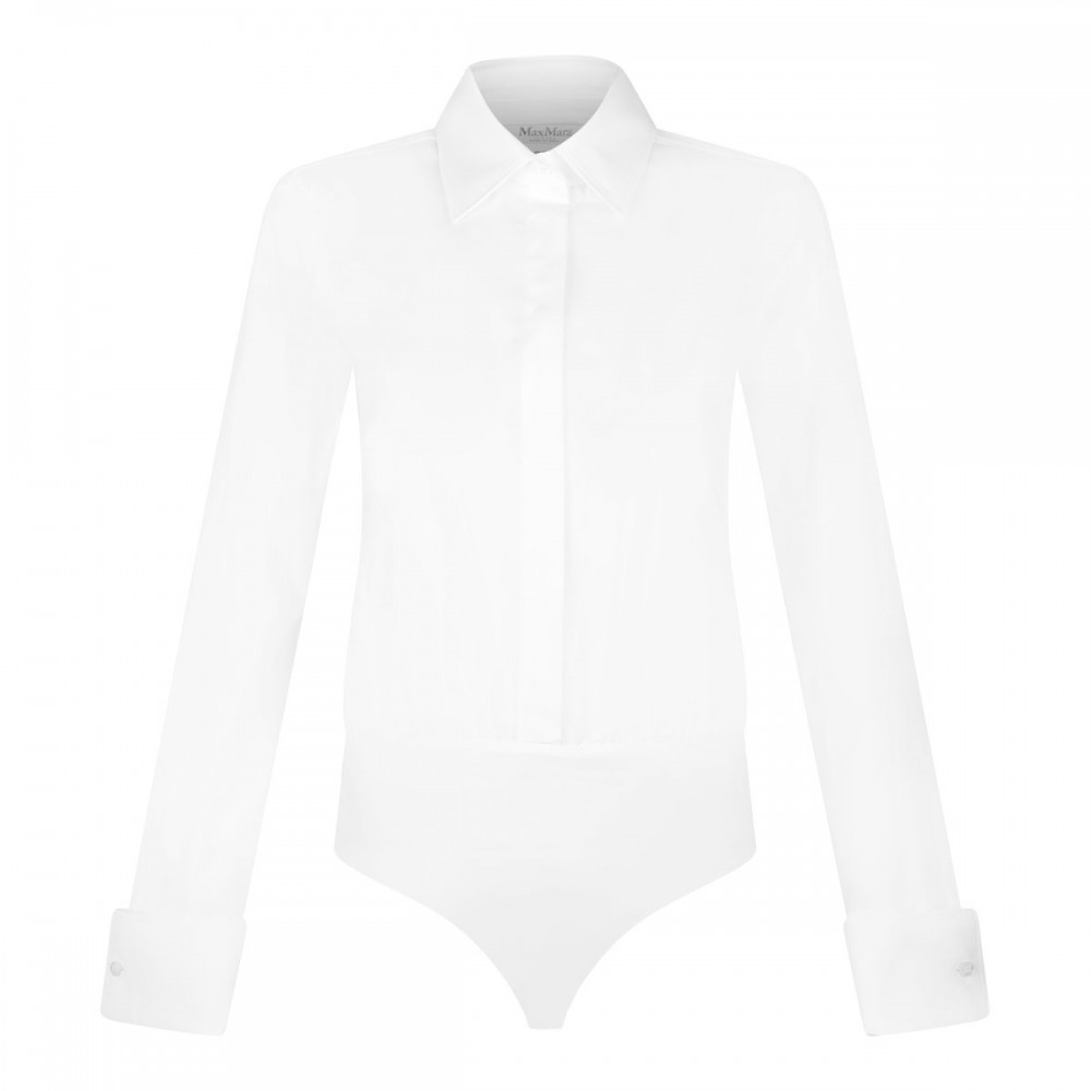 Stretch cotton body-shirt