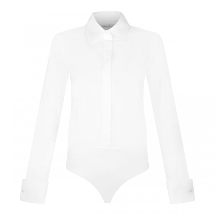 Stretch cotton body-shirt