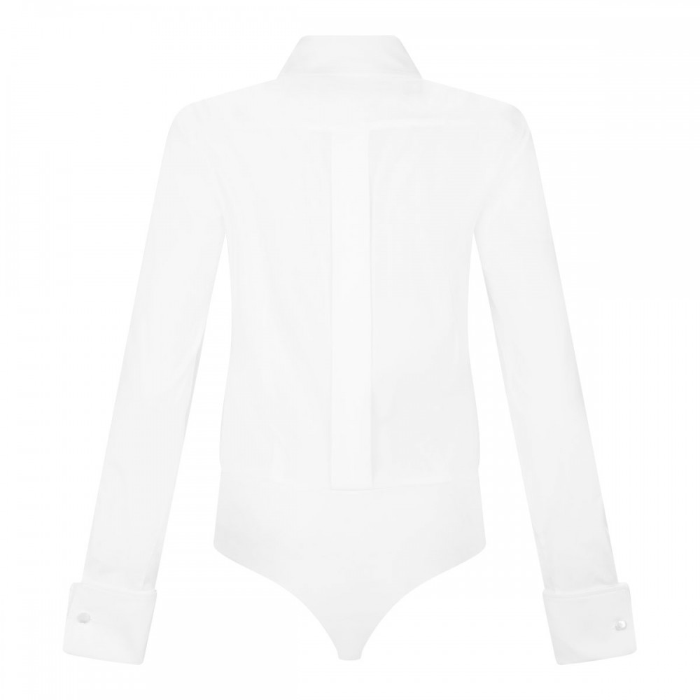 Stretch cotton body-shirt