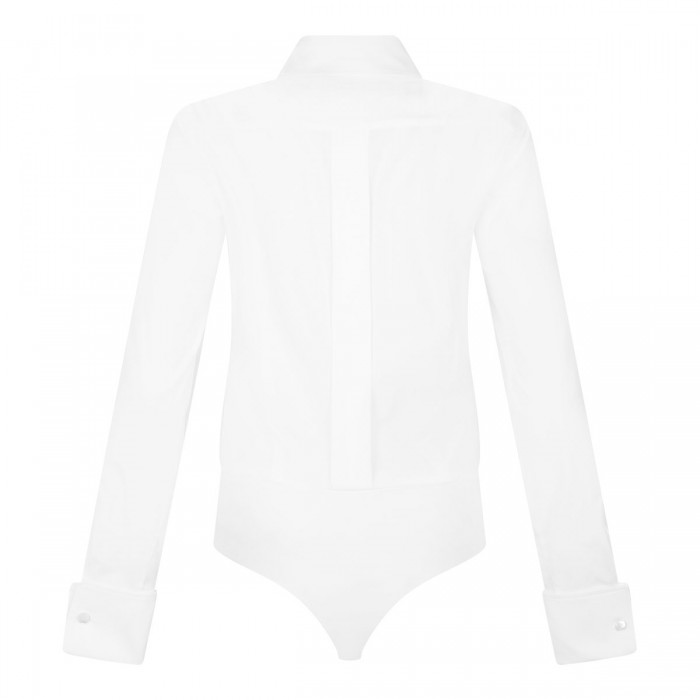 Stretch cotton body-shirt