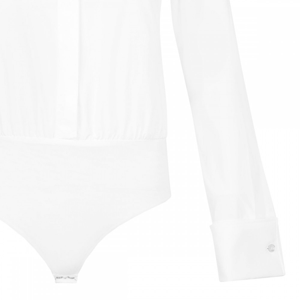 Stretch cotton body-shirt