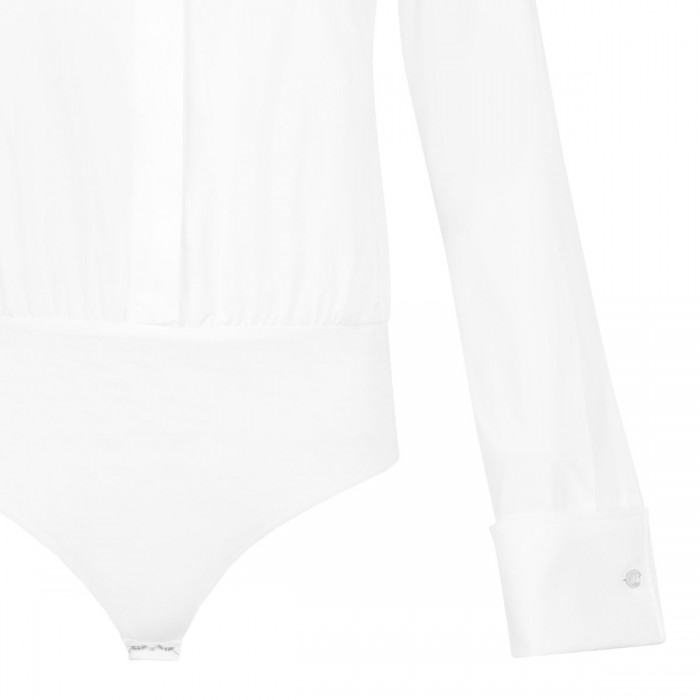 Stretch cotton body-shirt