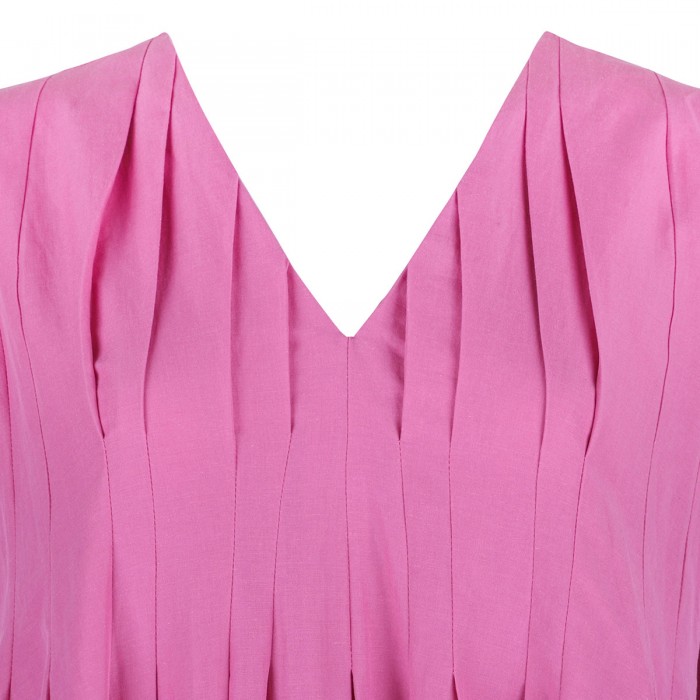 Piega cotton and ramie dress