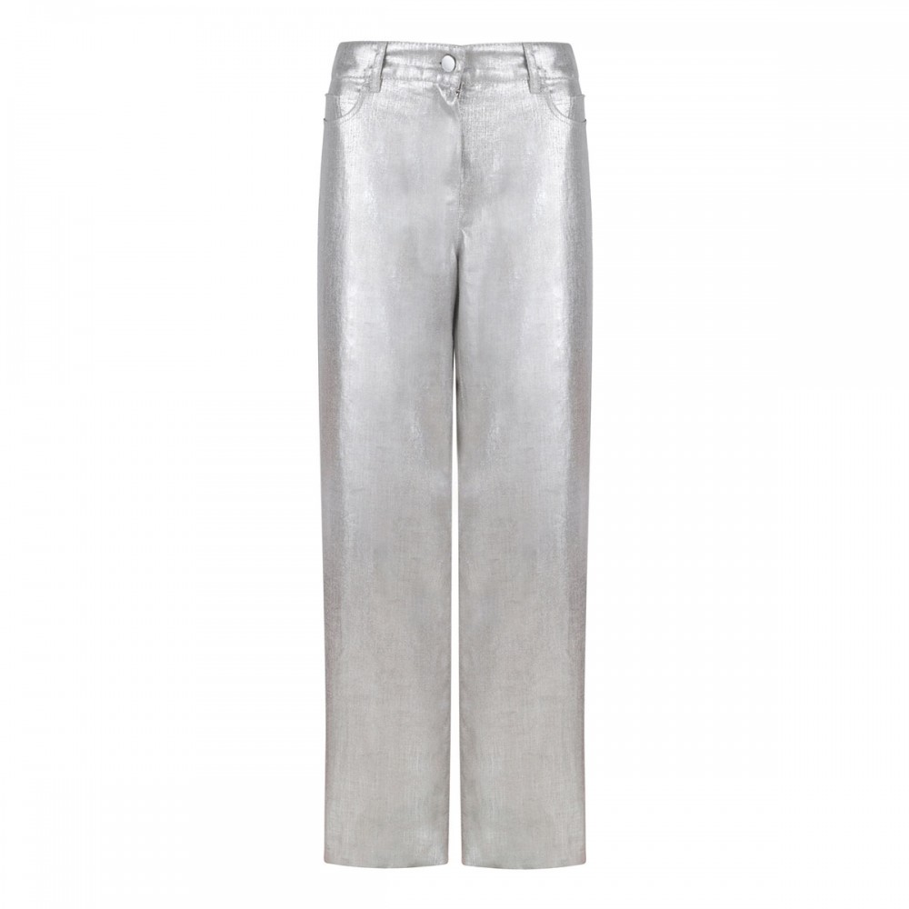 Malika silver linen pants