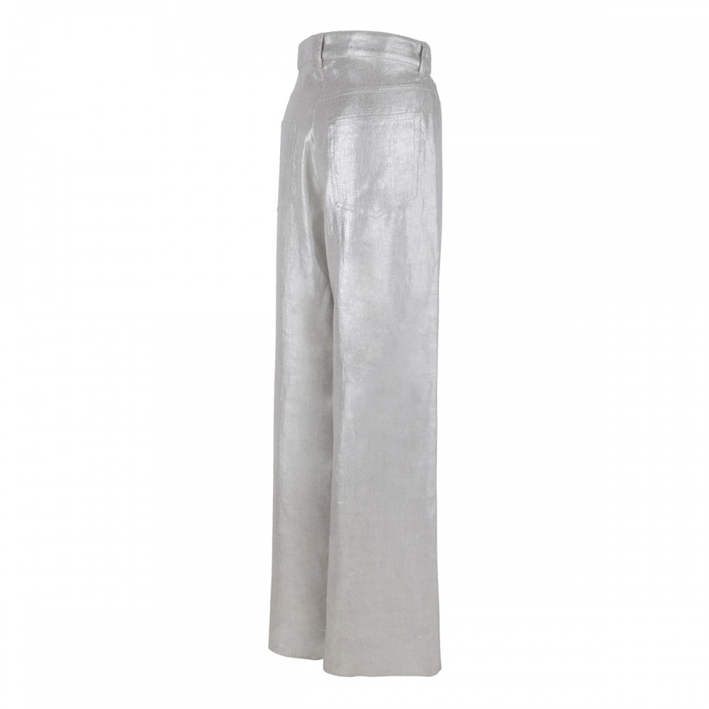 Malika silver linen pants