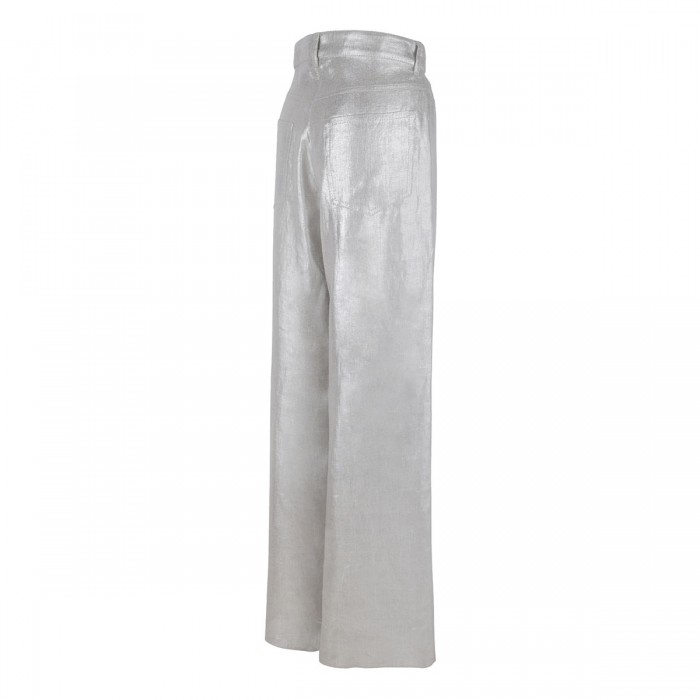 Malika silver linen pants