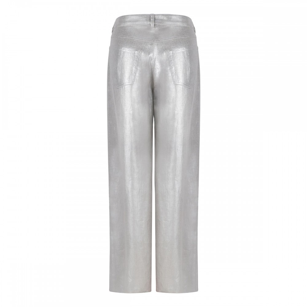 Malika silver linen pants
