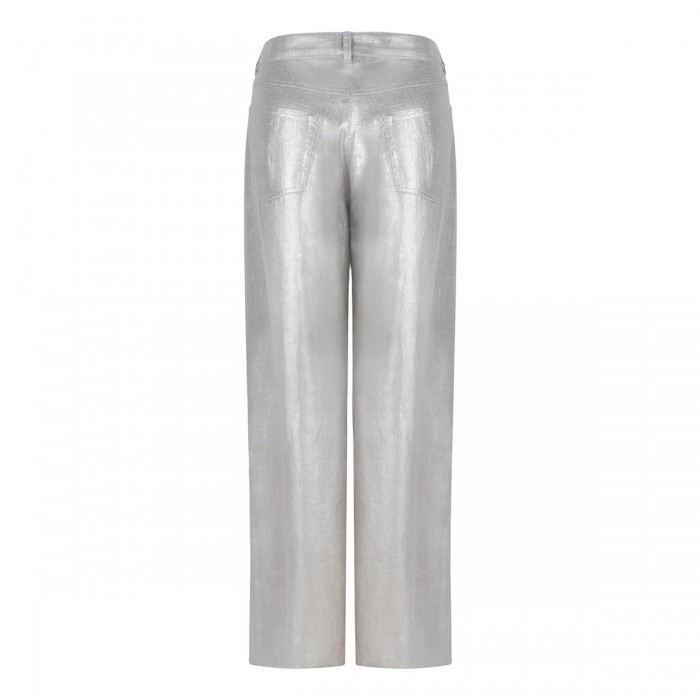 Malika silver linen pants