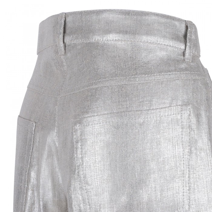 Malika silver linen pants