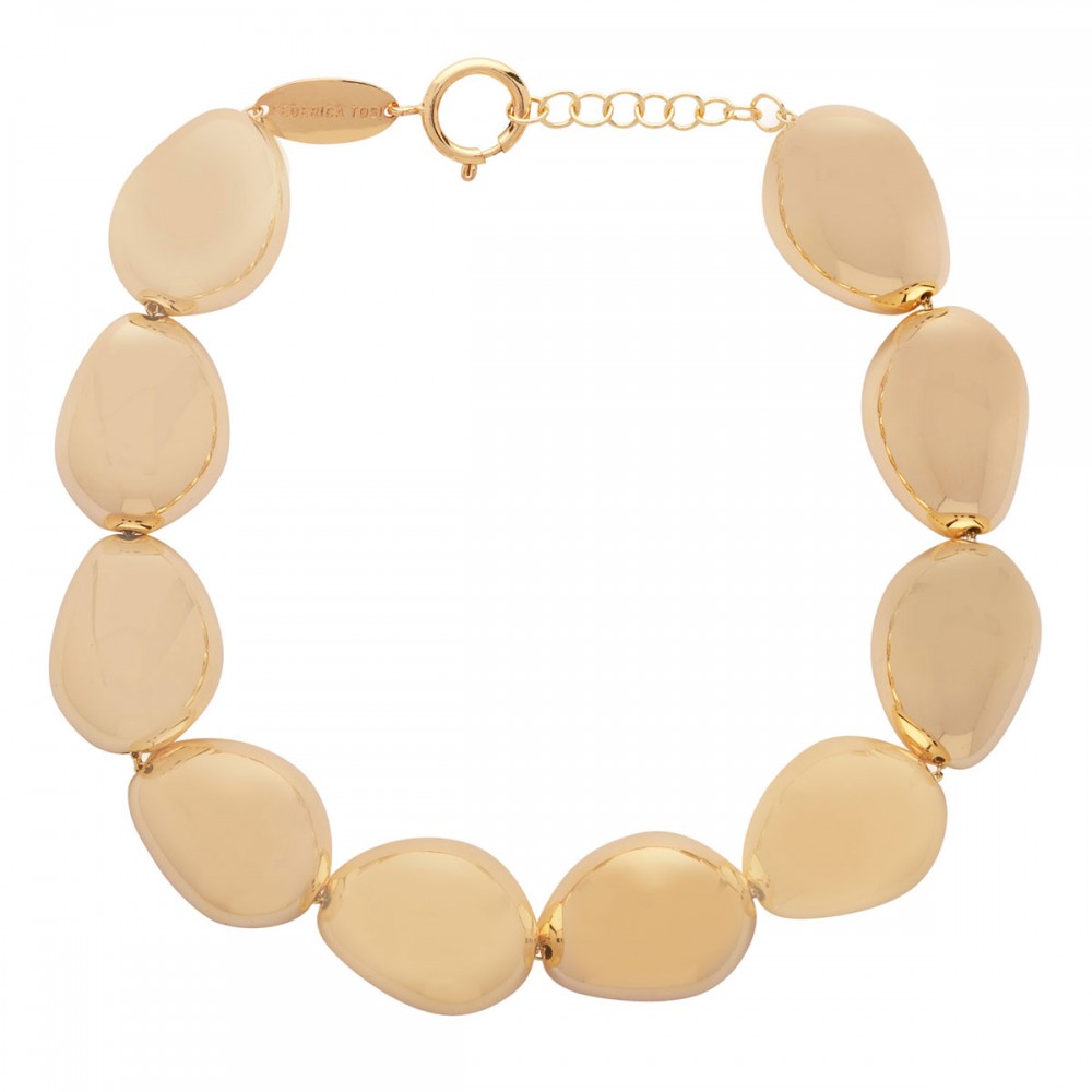 Lace stone gold necklace