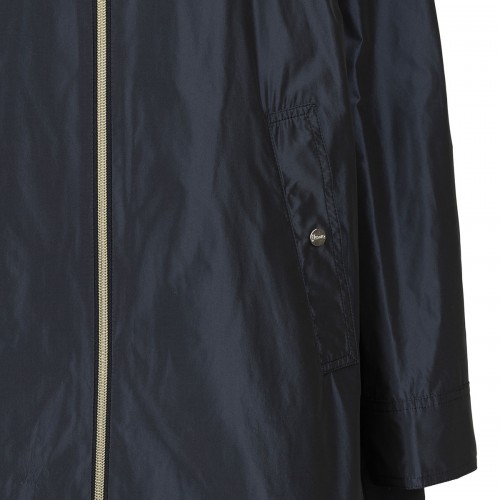 Blue hooded parka coat 2