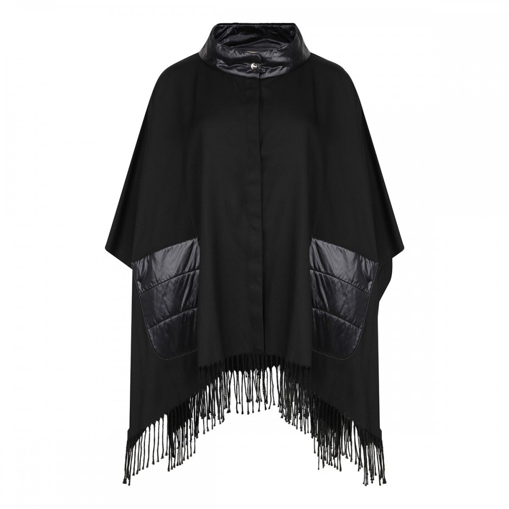 Silk and nylon poncho