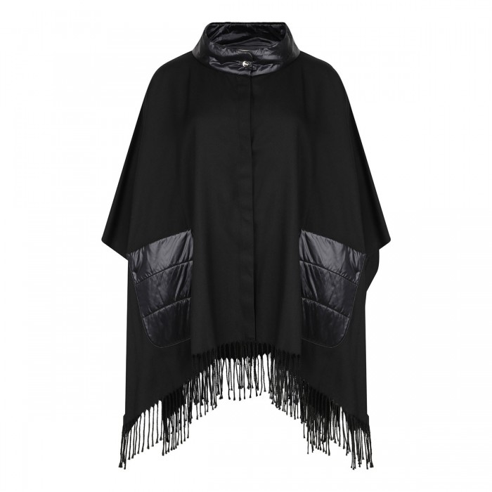 Silk and nylon poncho