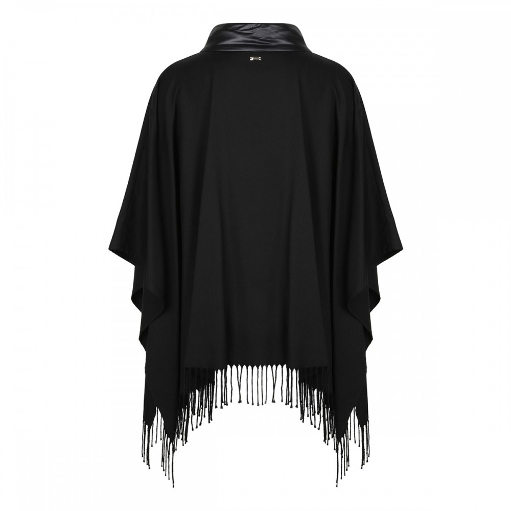 Silk and nylon poncho