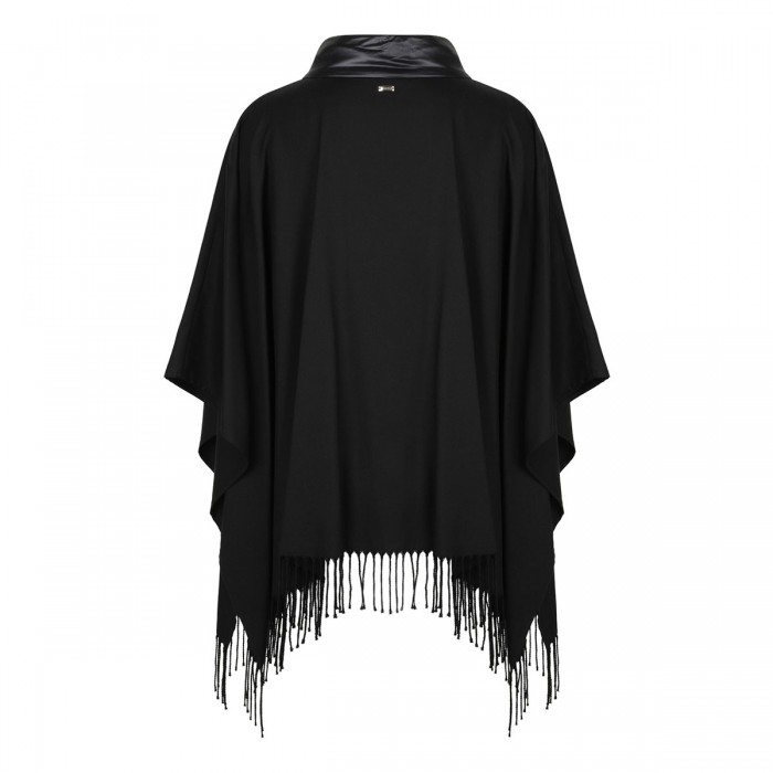 Silk and nylon poncho