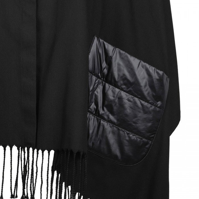 Silk and nylon poncho