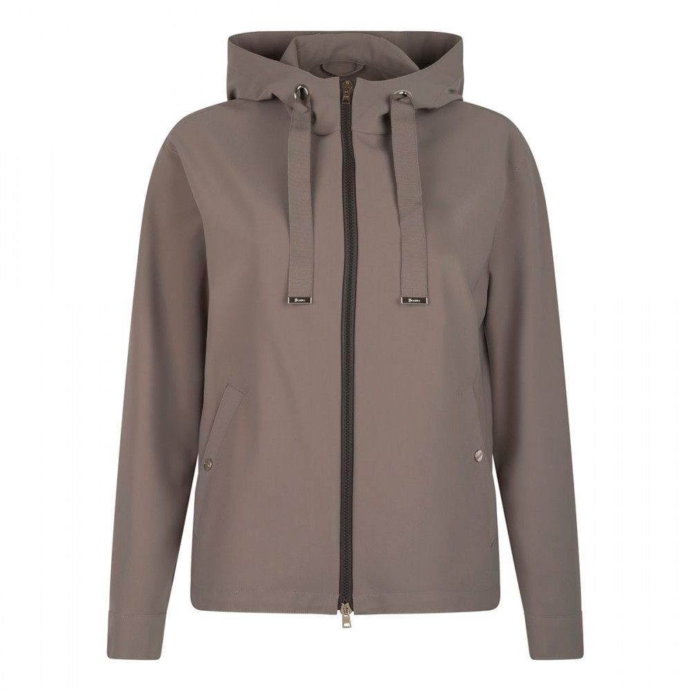 Taupe tech fabric jacket