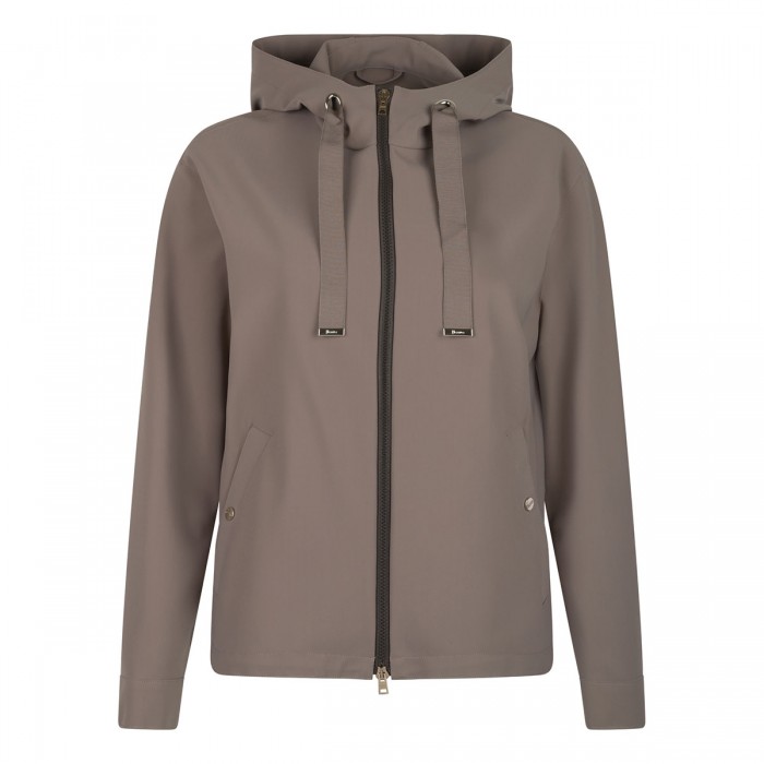 Taupe tech fabric jacket