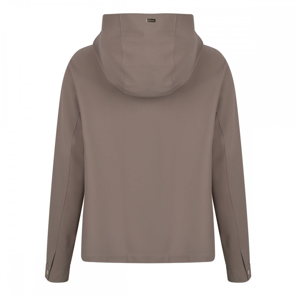 Taupe tech fabric jacket