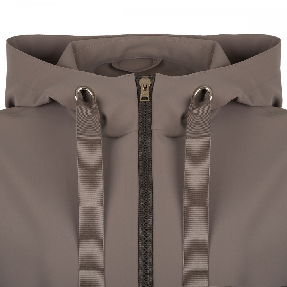 Taupe tech fabric jacket