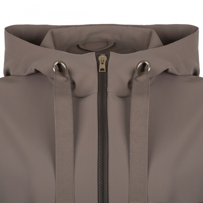 Taupe tech fabric jacket
