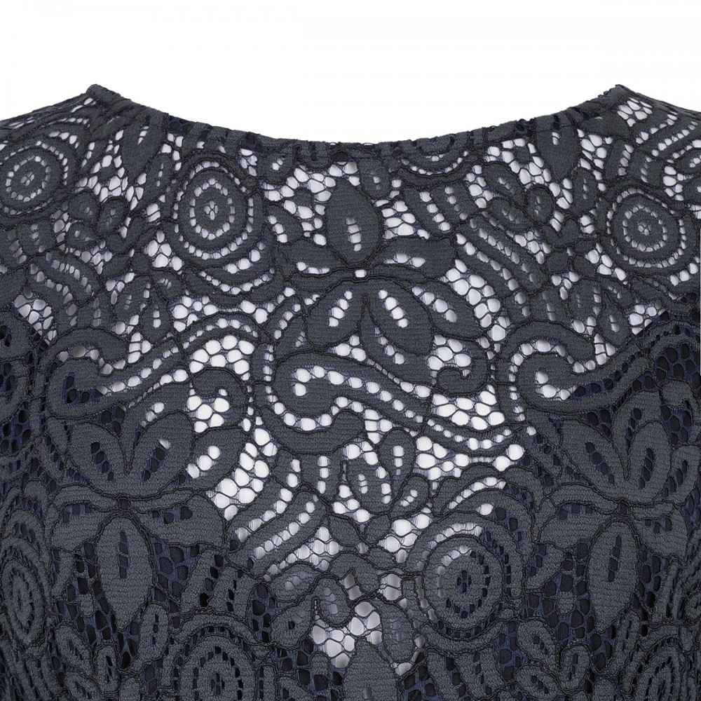 Blue lace long dress