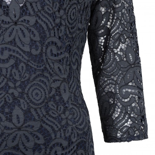 Blue lace long dress 2