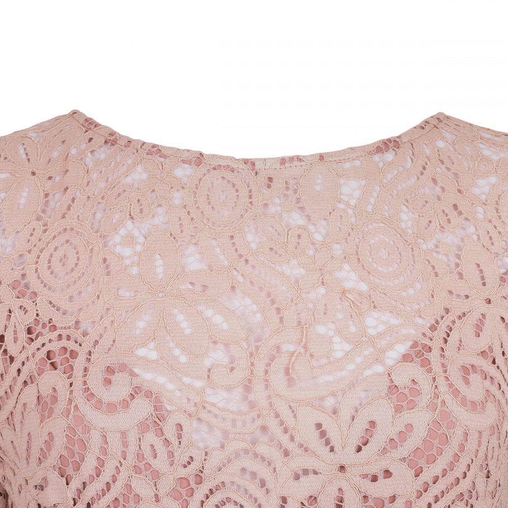 Quartz hue lace long dress