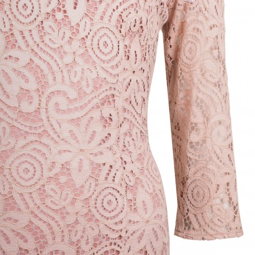 Quartz hue lace long dress 2
