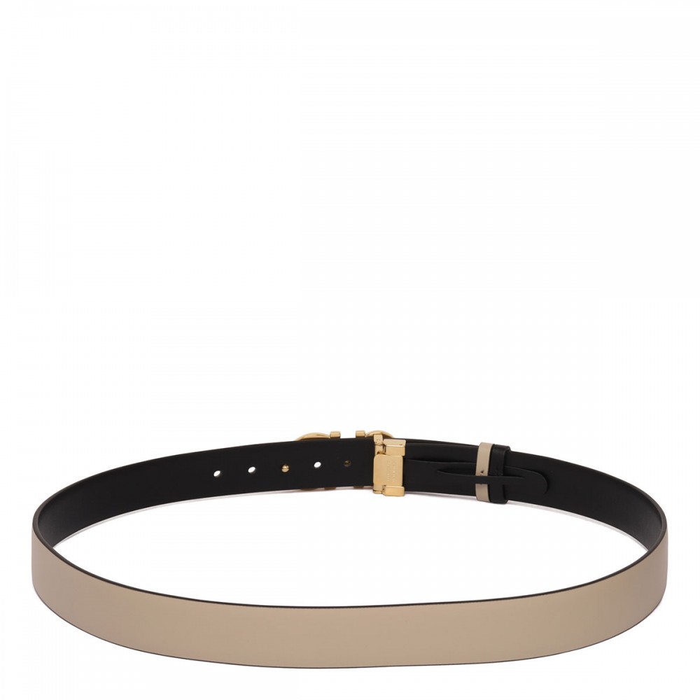 Gancini leather reversible belt