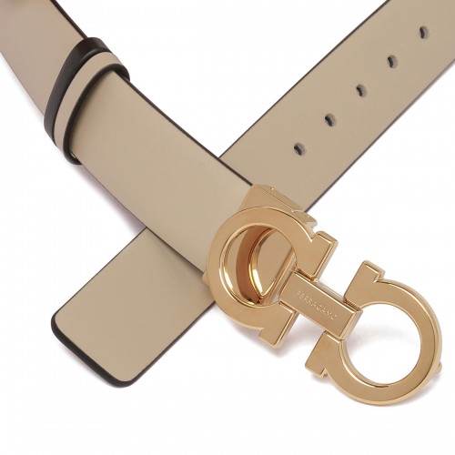 Gancini leather reversible... 2