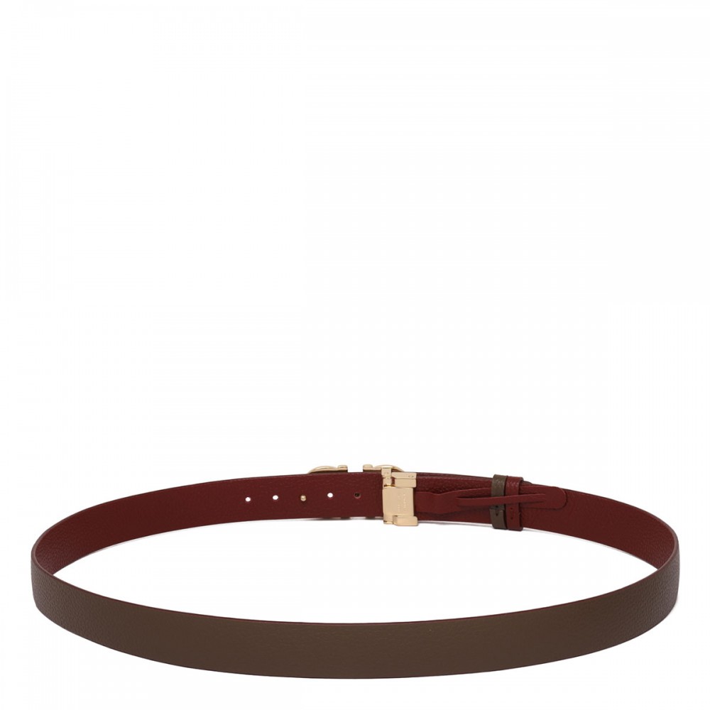 Gancini leather reversible belt