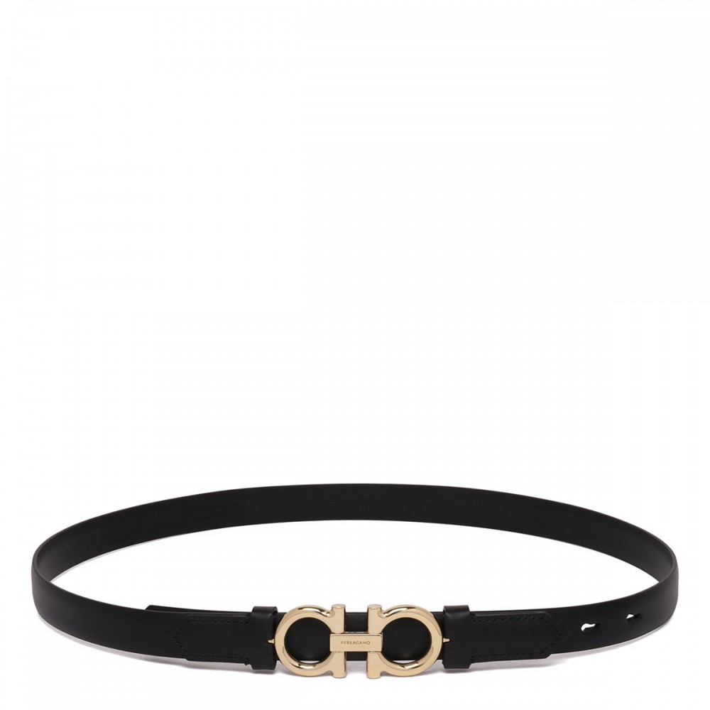 Gancini leather reversible belt