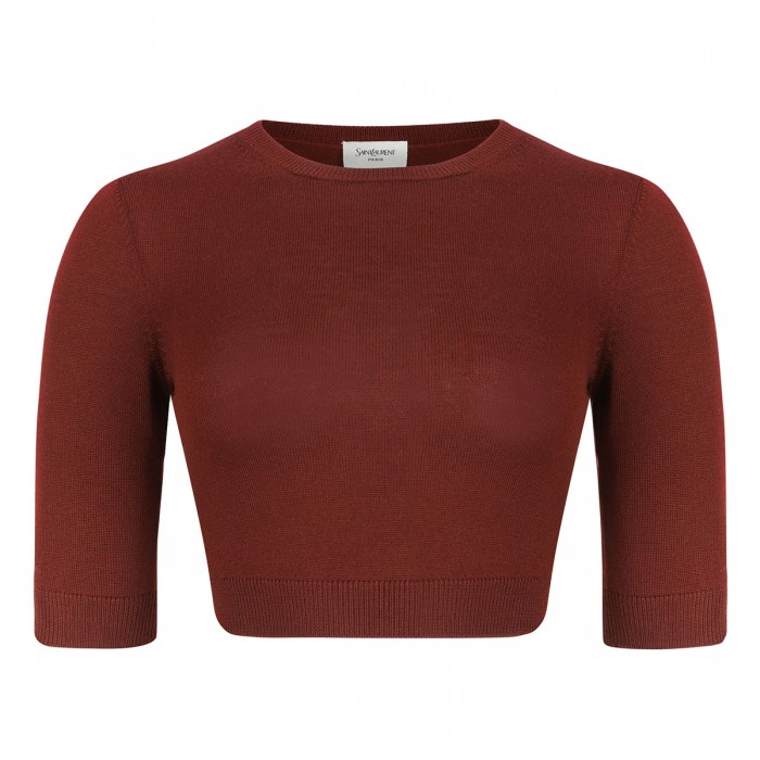 Cropped wool top