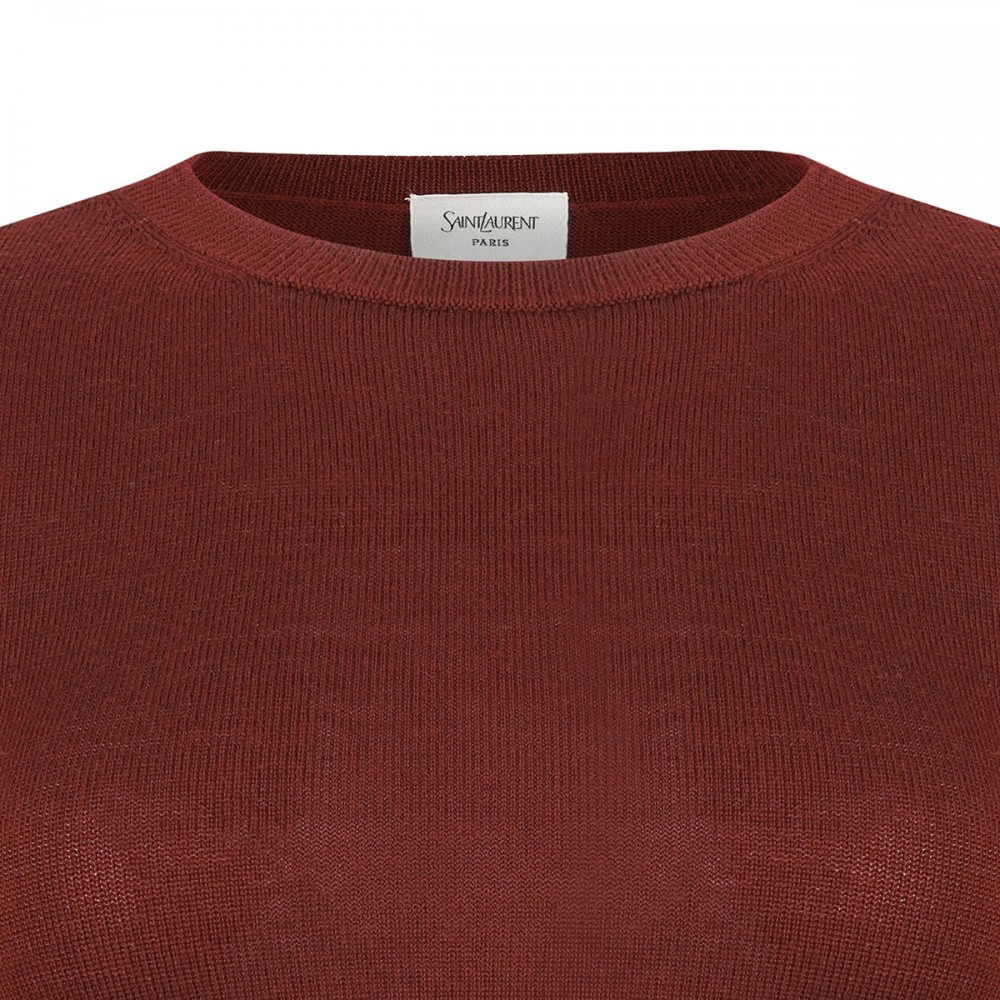 Cropped wool top